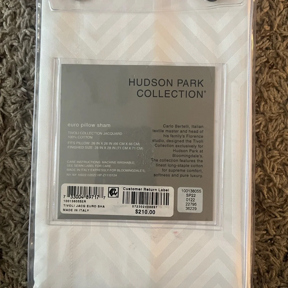 Hudson Park Collection Italian Tivoli Jacquard Pillow Sham, Size Queen $210